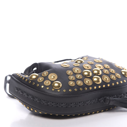 Chloe Lambskin Studded Small Inez Drawstring Bag Black 8 of 9
