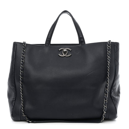 Chanel Caviar Large Shopping Tote Navy 1 of 19