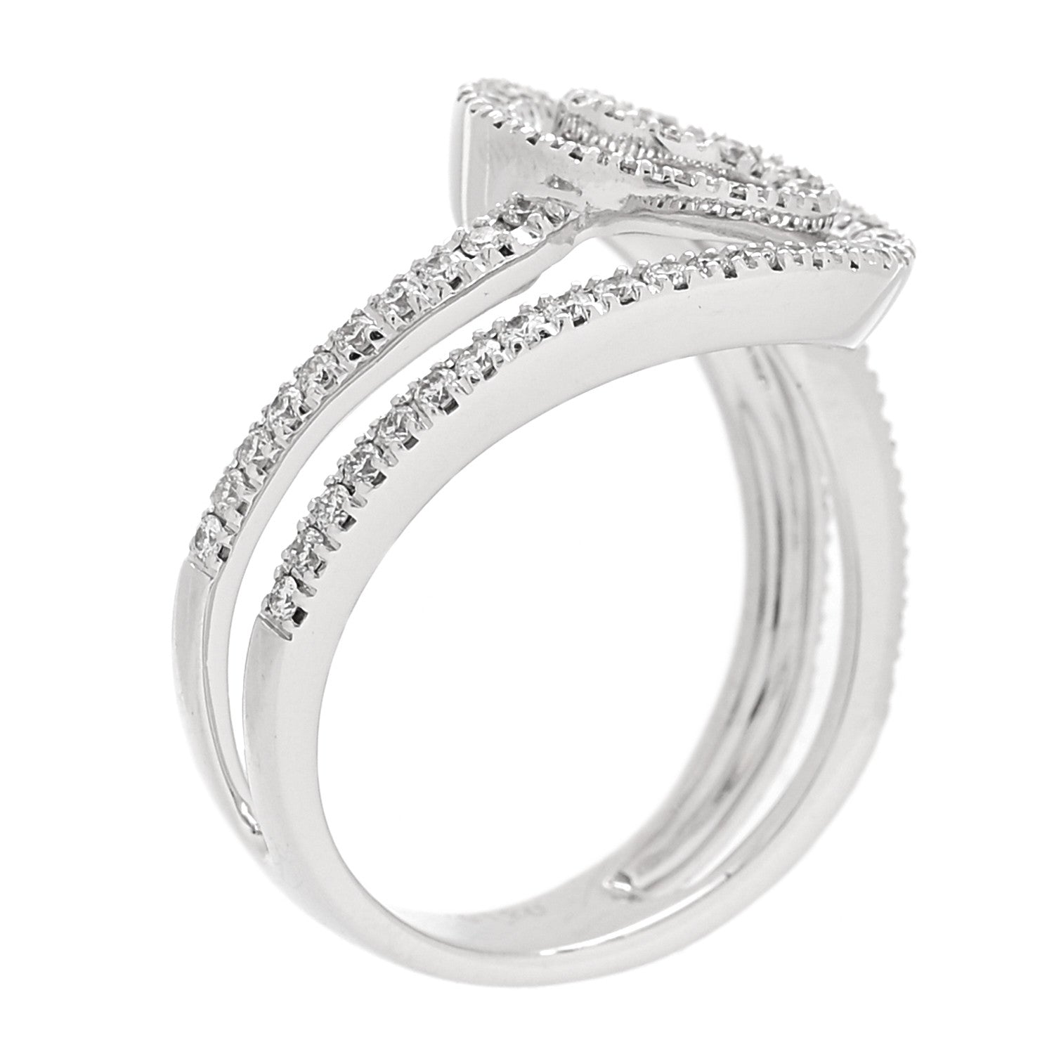 Parker & West by FASHIONPHILE 18K White Gold Diamond 1.20ctw Swirl Ring  61 9.5 6 of 8