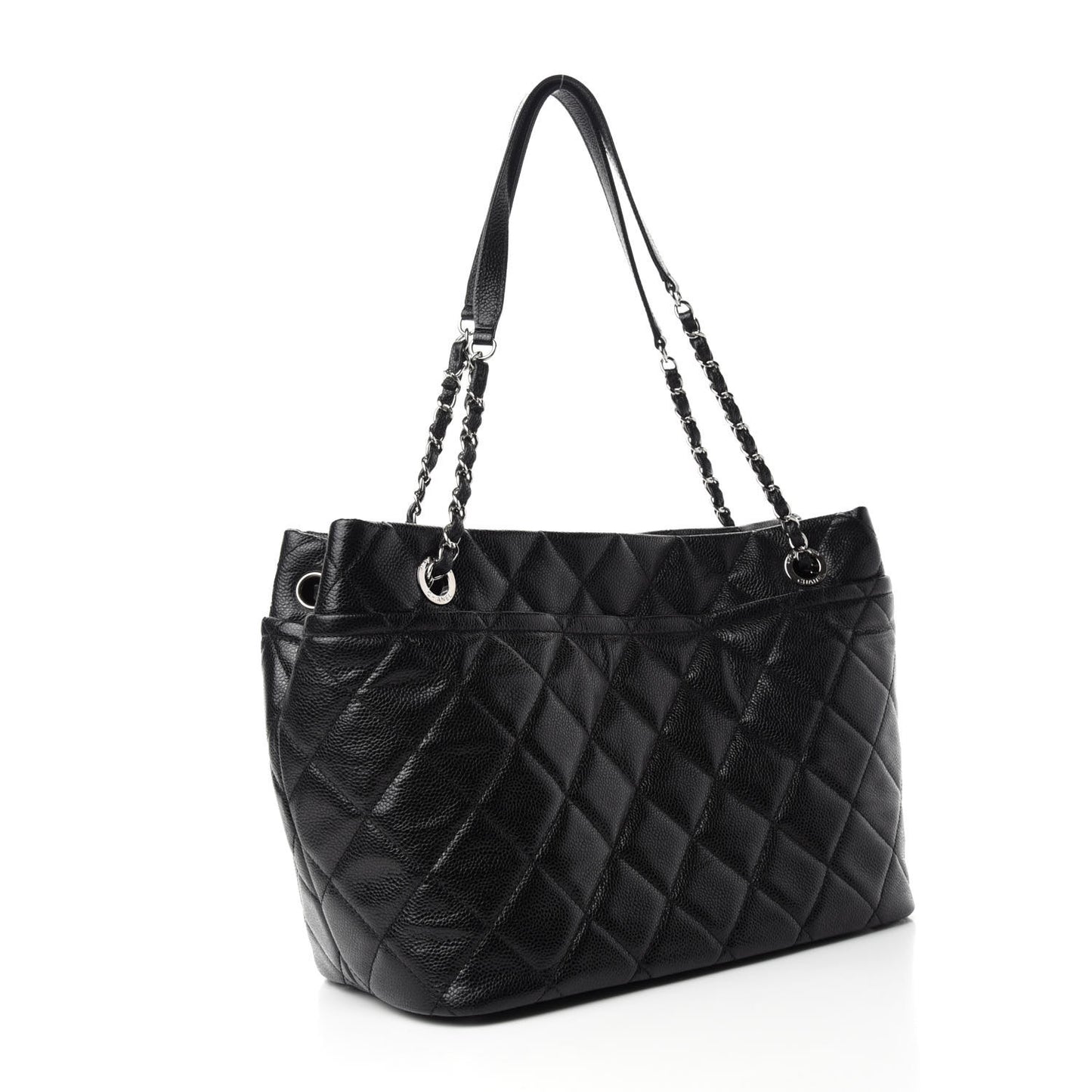 Caviar Quilted CC Timeless Soft Tote Black