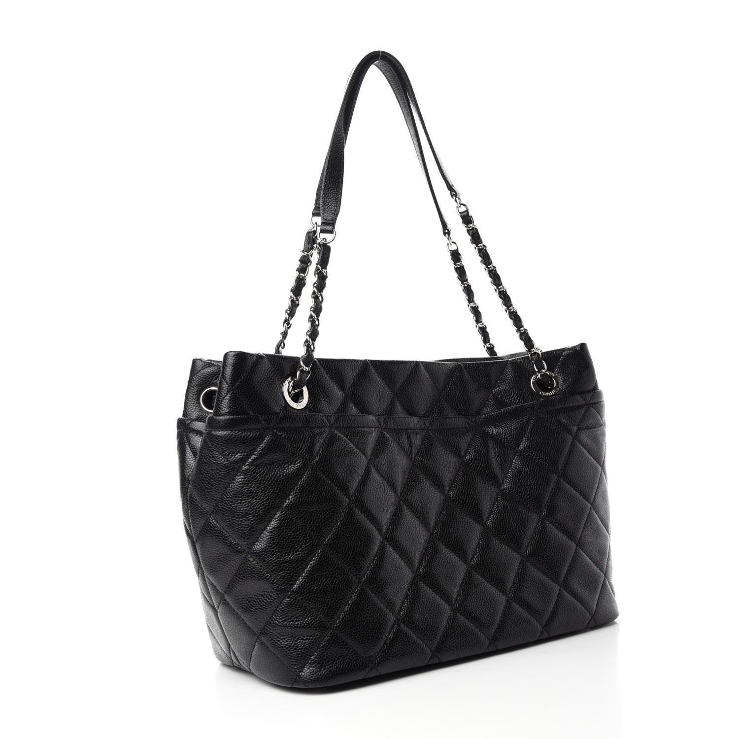 Chanel Caviar Quilted CC Timeless Soft Tote Black 3 of 11