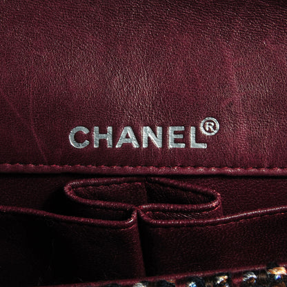 Chanel Tweed East West Flap Burgundy 6 of 9