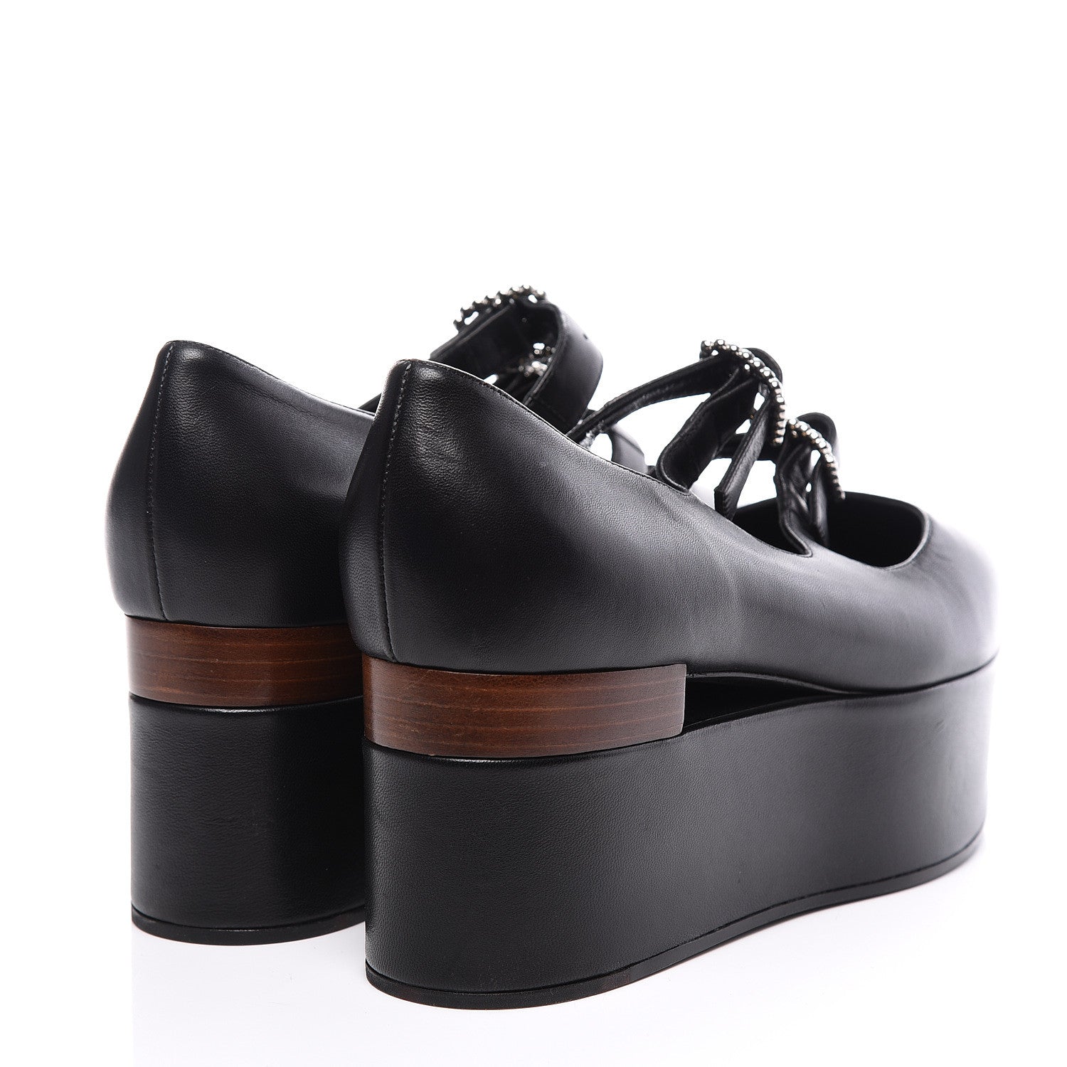 Gucci Nappa Liv Mary Jane Platform Loafers 39.5 Black 4 of 9