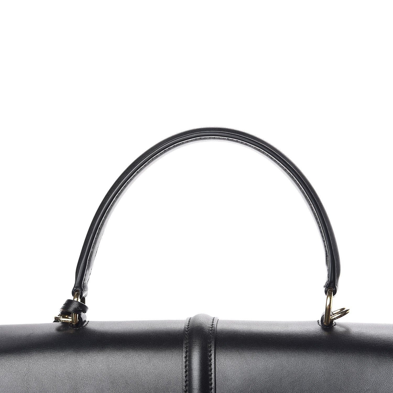 Celine Satinated Calfskin Medium 16 Top Handle Bag Black 15 of 15