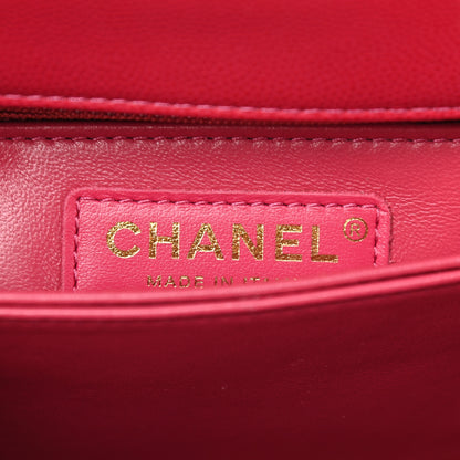Chanel Caviar Quilted Mini Coco Handle Flap Dark Pink 6 of 9