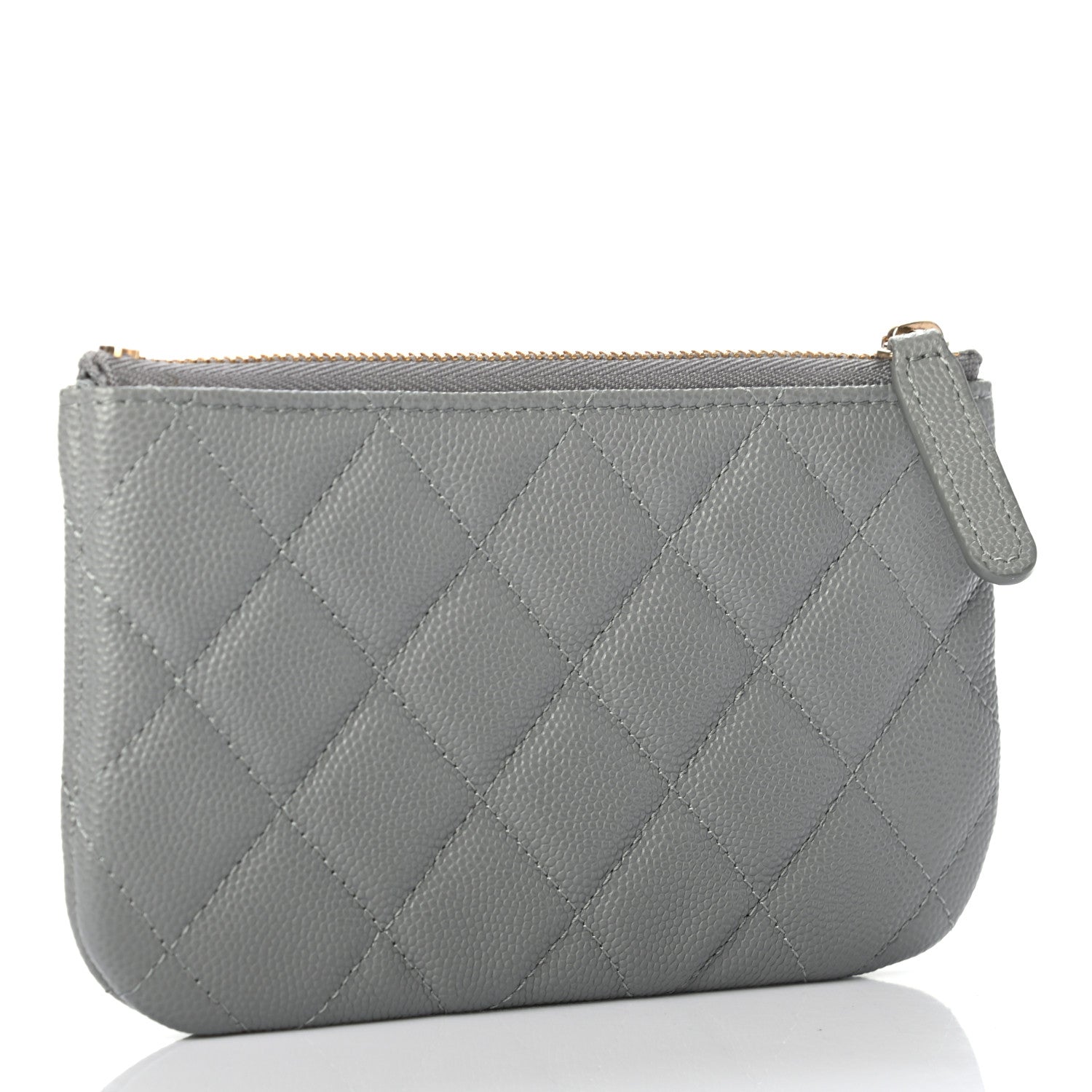 Chanel Caviar Quilted Small Cosmetic Case Grey 2 of 6