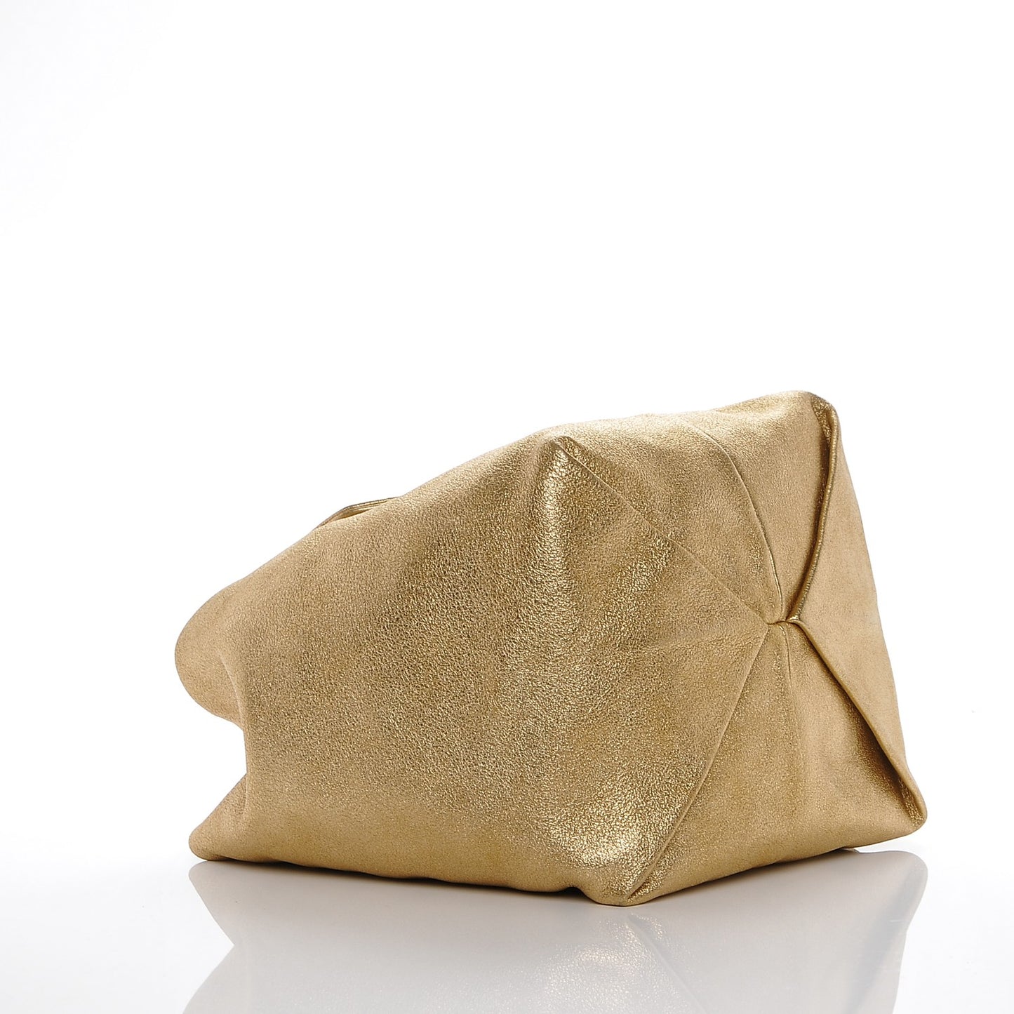 Metallic Calfskin Hobo Gold