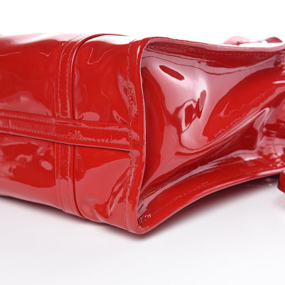 Balenciaga Patent S Bazar Shopper Tote Rouge Groseille 7 of 12