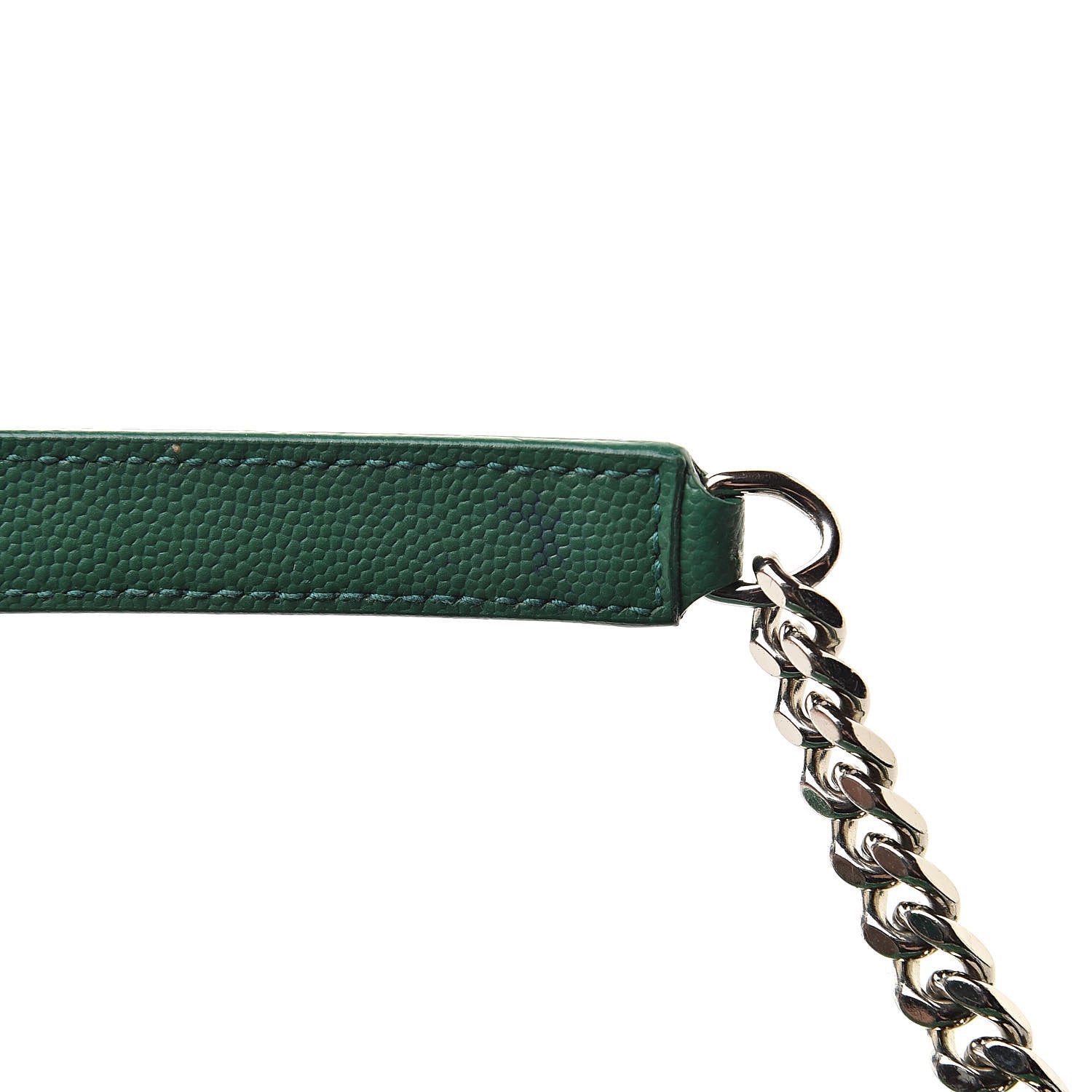 Saint Laurent Grain De Poudre Textured Mixed Matelasse Triquilt Medium Monogram Satchel Green 14 of 14