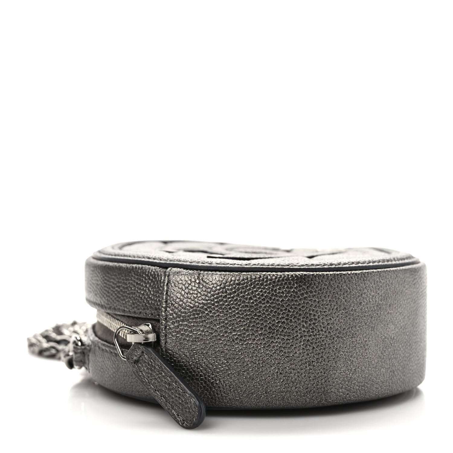 Chanel Metallic Caviar Quilted Round Filigree Crossbody Ruthenium 4 of 10