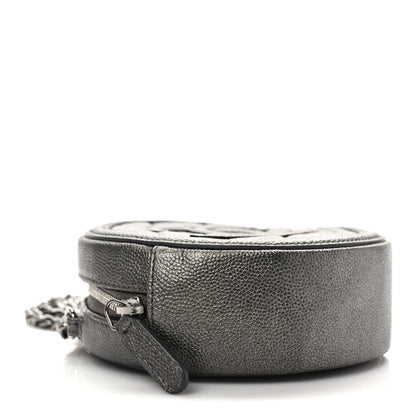 Chanel Metallic Caviar Quilted Round Filigree Crossbody Ruthenium 4 of 10