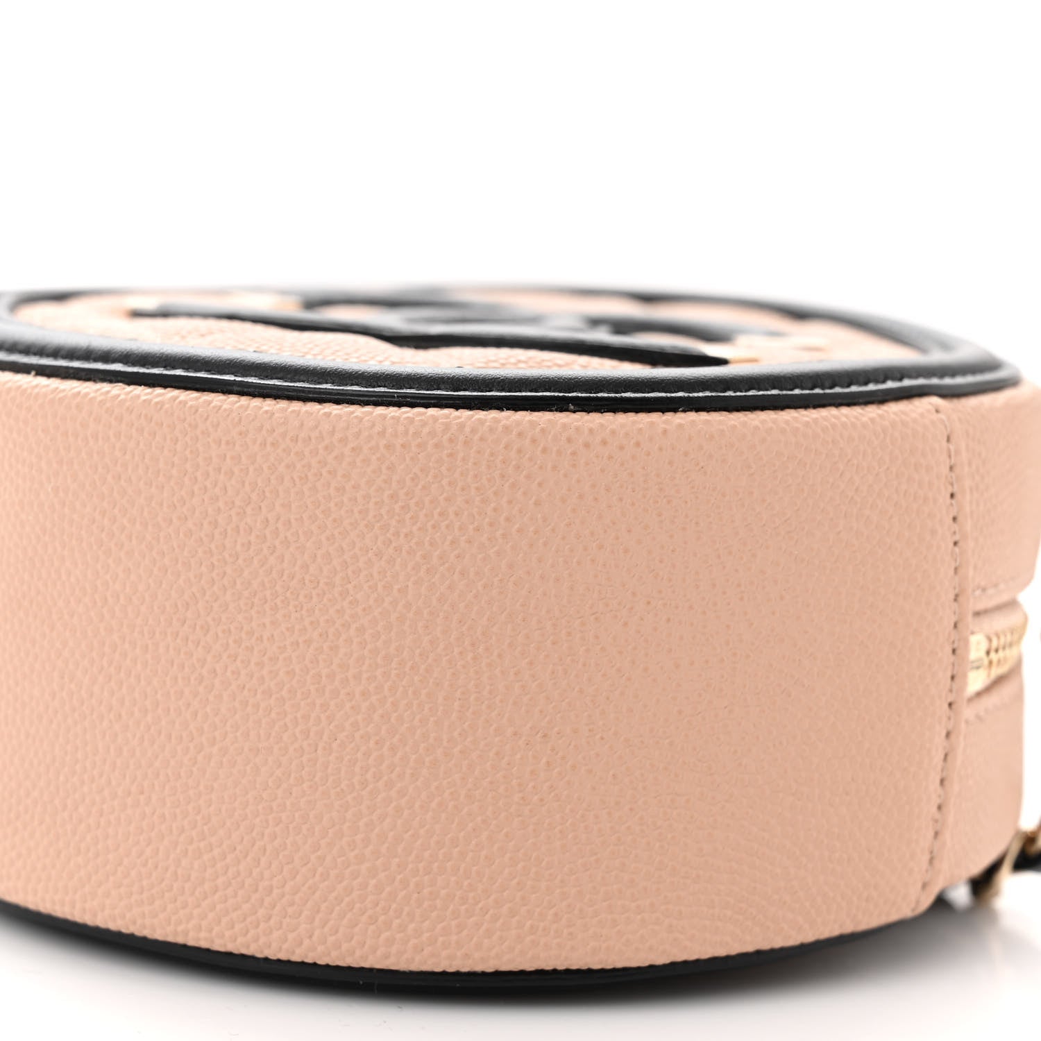Chanel Caviar Quilted Round Filigree Crossbody Beige Black 10 of 10