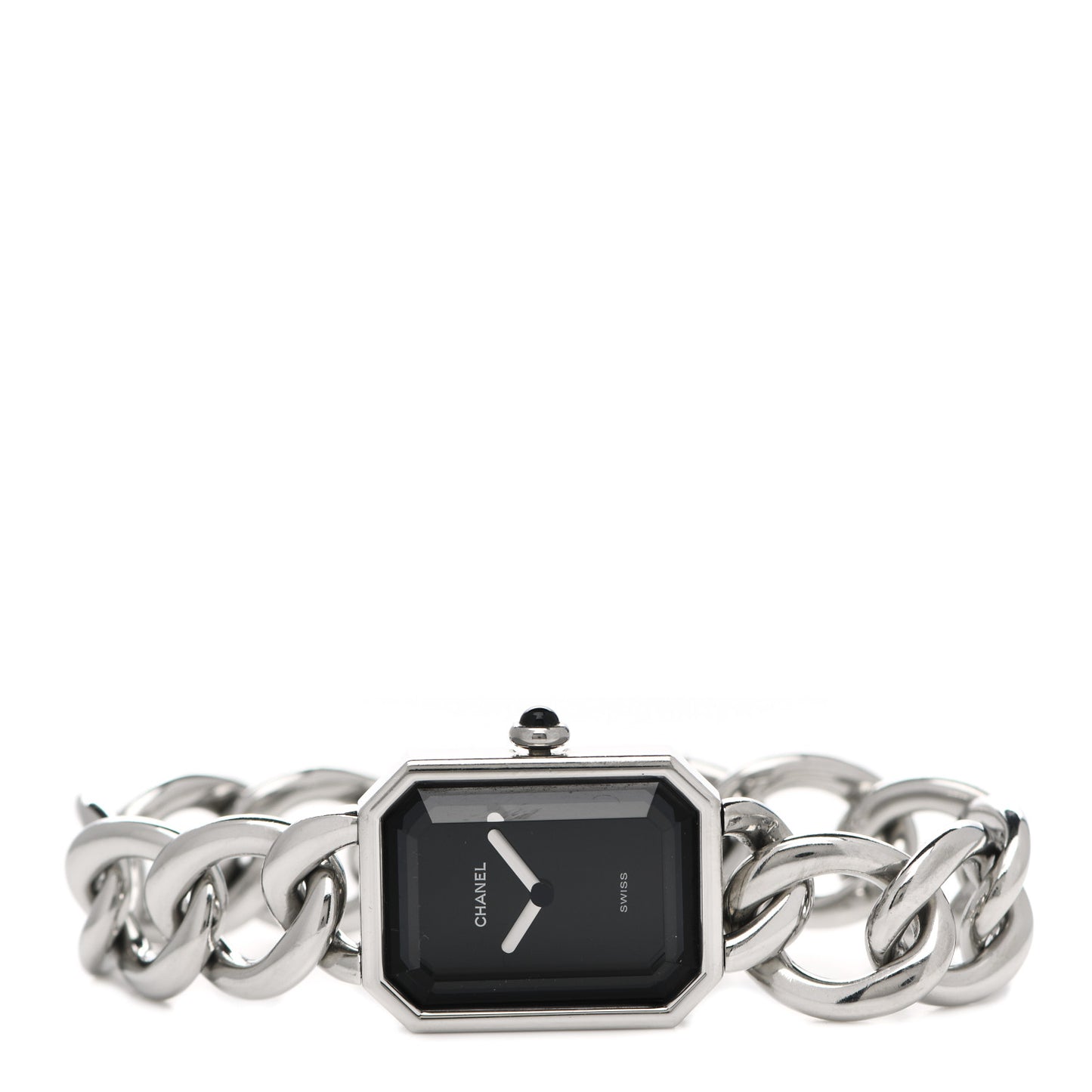 Stainless Steel 20mm Chain Premiere Quartz Watch Black L