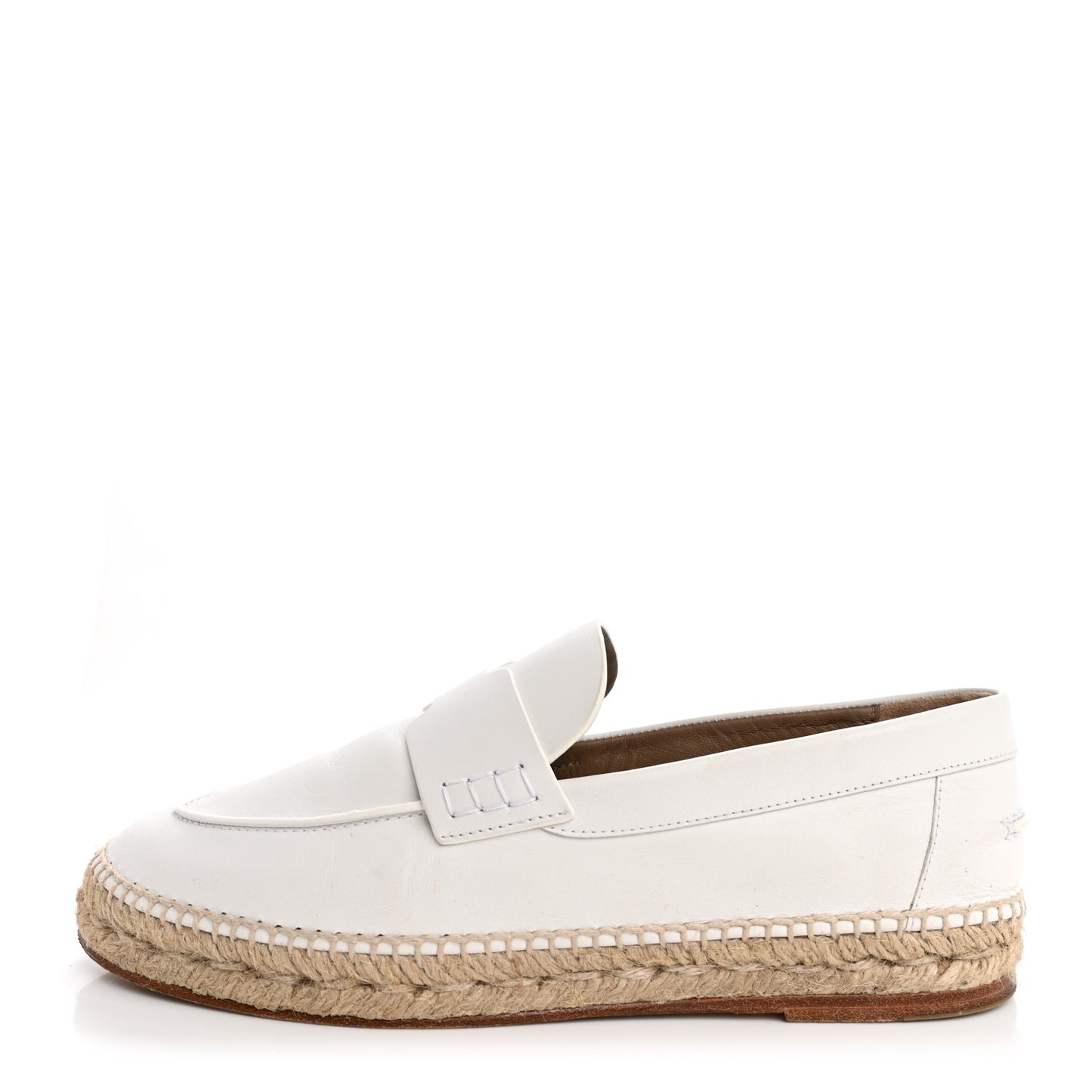 Calfskin Womens Trip Espadrilles 39 White