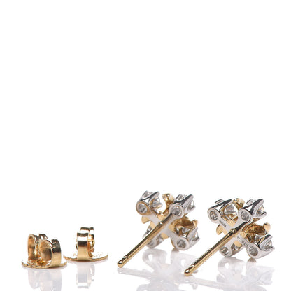 Tiffany Platinum 18K Yellow Gold Diamond Schlumberger Lynn Earrings 3 of 5