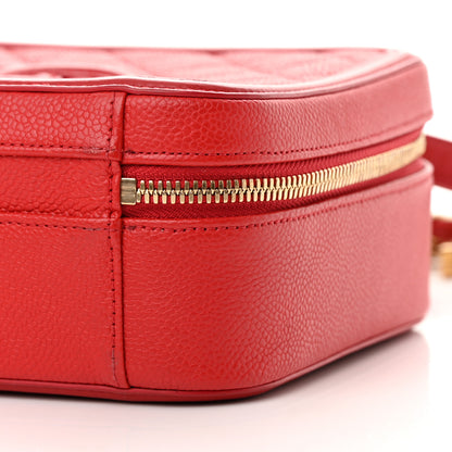 Chanel Caviar Quilted Medium CC Filigree Vanity Case Red 10 of 17