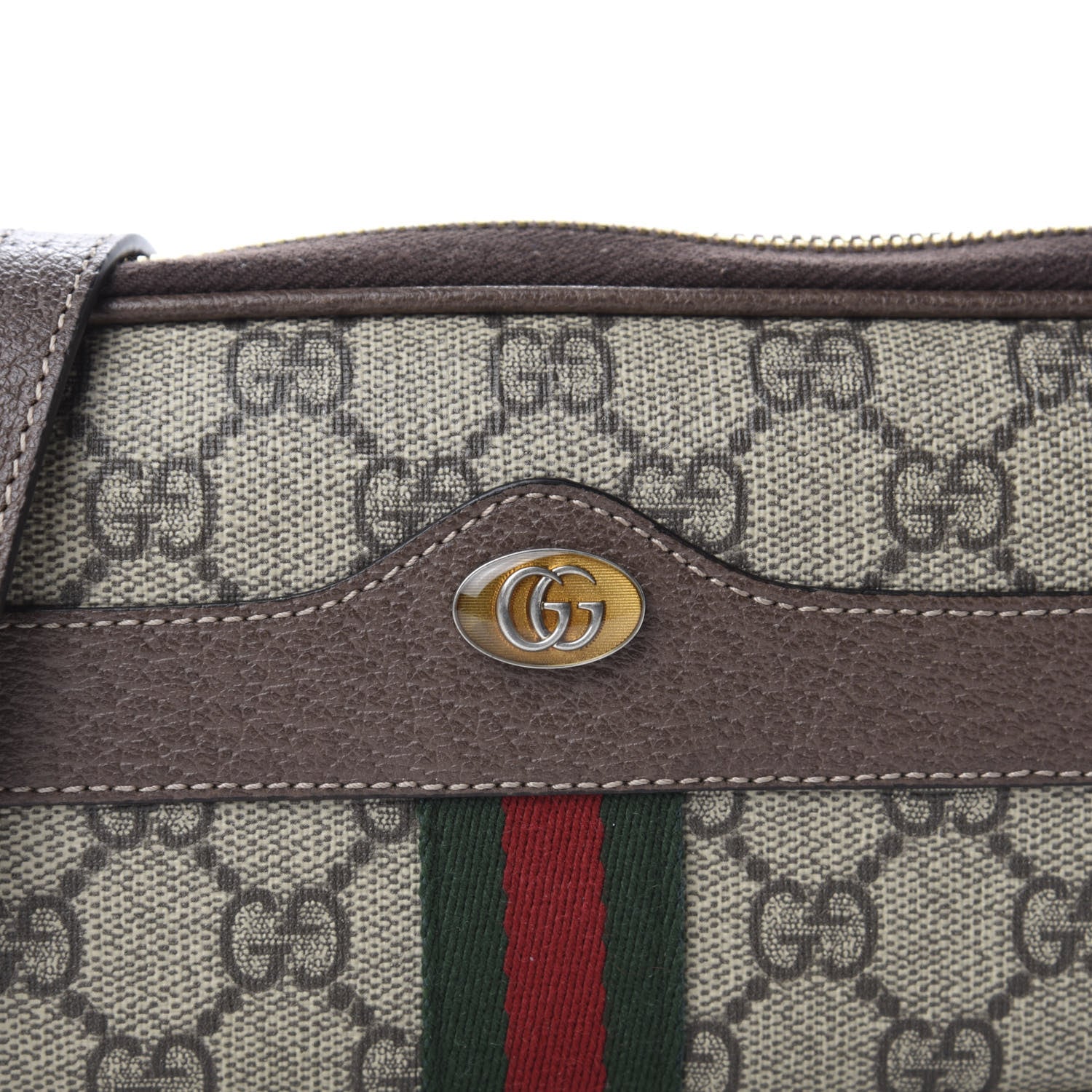 Gucci GG Supreme Monogram Web Mini Ophidia GG Bag Brown 10 of 11