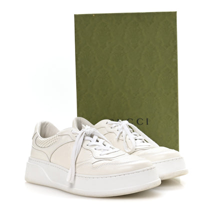 Gucci Calfskin GG Tennis Embossed Perforated Mens Interlocking G 55mm Sneakers 9.5 Great White 8 of 8