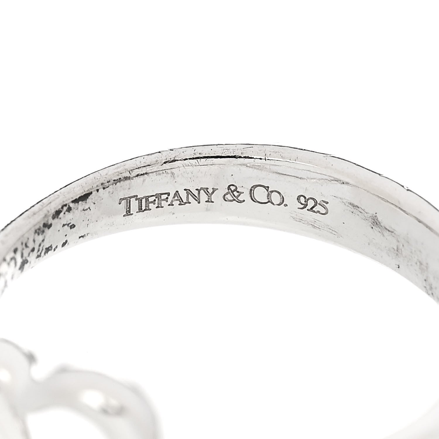 Tiffany Sterling Silver Elsa Peretti Open Heart Ring 47 4 7 of 7