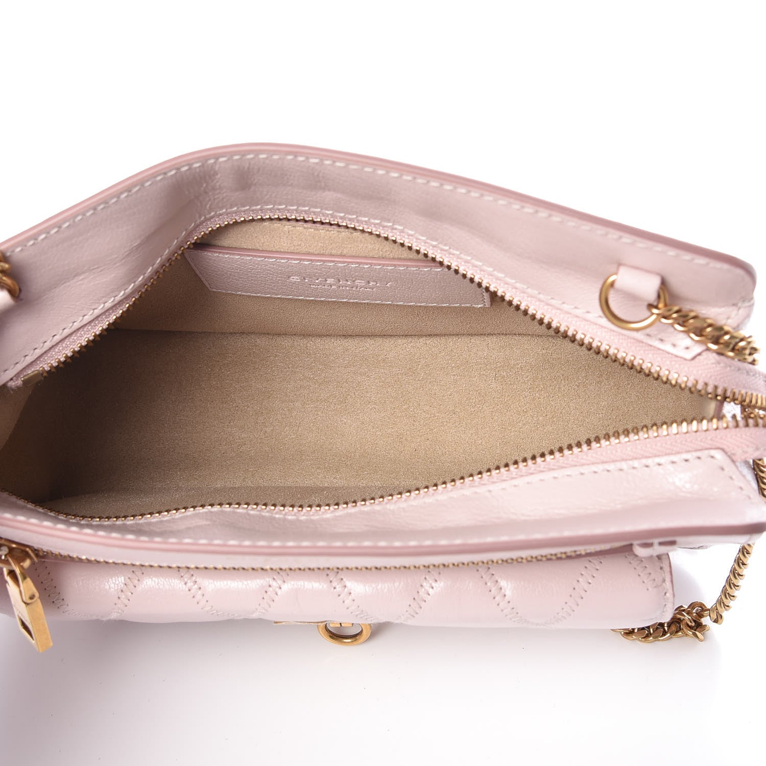 Givenchy Goatskin Diamond Quilted Pocket Crossbody Pale Pink 5 of 12