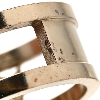 Chanel Metal Crystal CC Star Ring 54 7 Light Gold 5 of 6