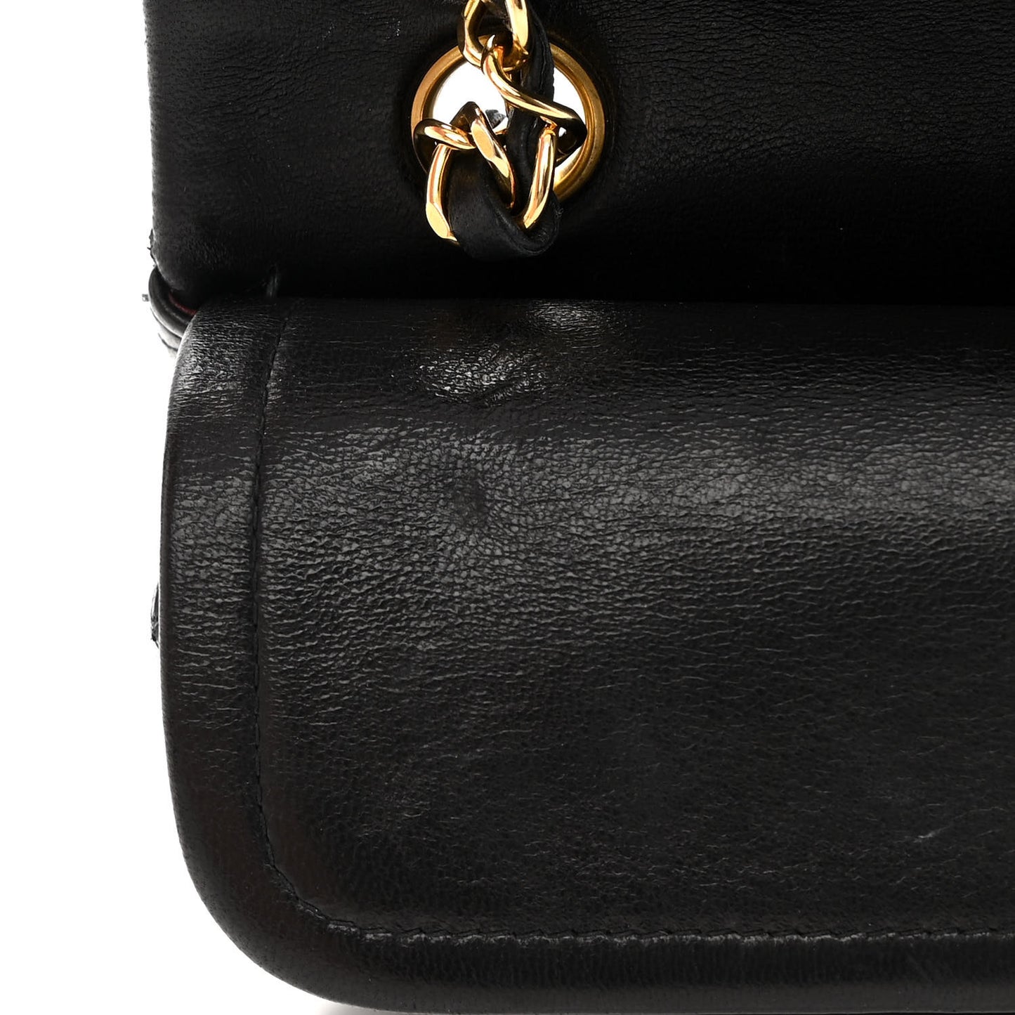 Lambskin Quilted Small Double Flap Black