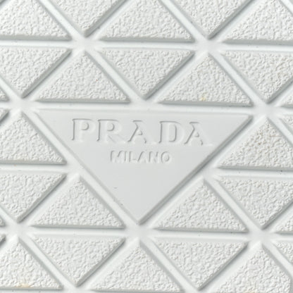 Prada Jacquard Trianglolo Symbole Embroidered Metal Triangle Logo Slip On Sneakers 36.5 Corda Black 8 of 11
