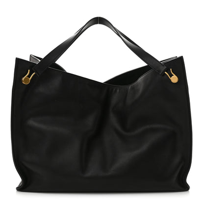 The Row Polished Saddle Calfskin Alexia Bag Black 1 of 11