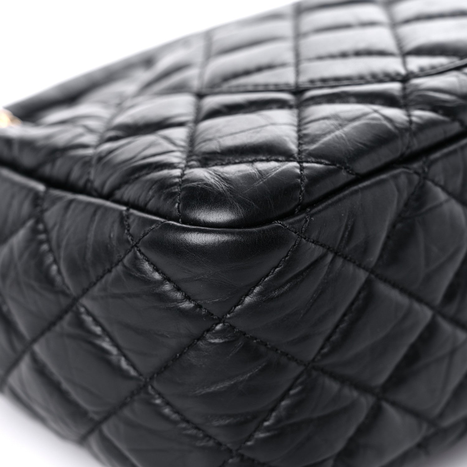 Chanel Aged Calfskin Quilted Medium Reissue Camera Case Black 10 of 16