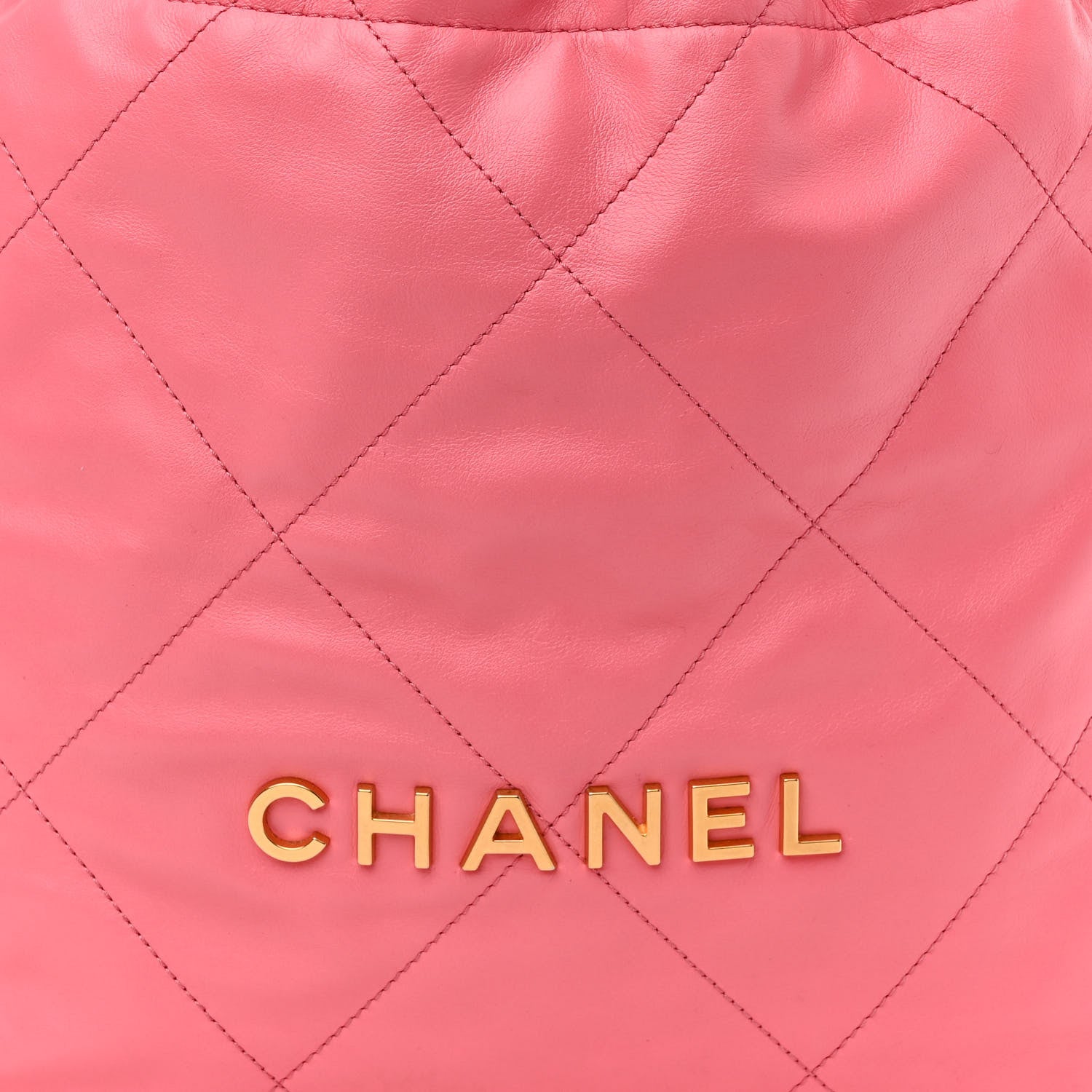 Chanel Shiny Calfskin Quilted Small Chanel 22 Coral Pink 9 of 12
