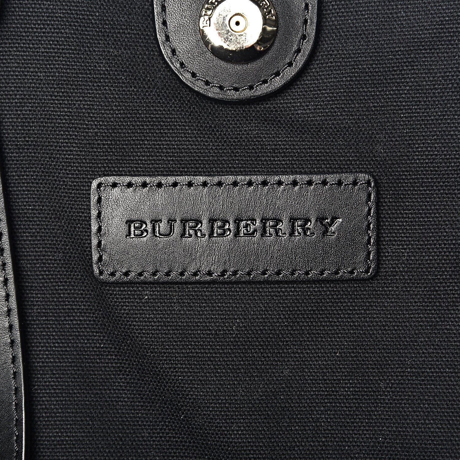 Burberry Canvas Mega Check Medium Padstow Tote Black 8 of 11