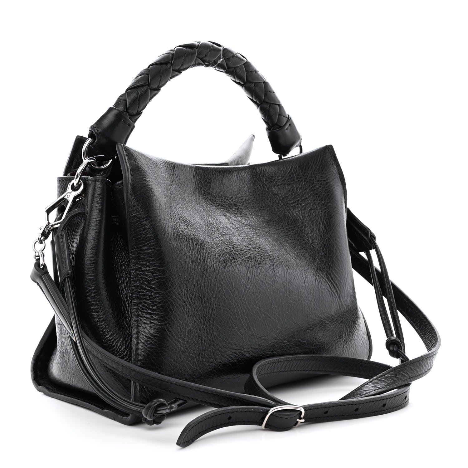 Mulberry Shiny Calfskin Small Iris Tote Black 3 of 13