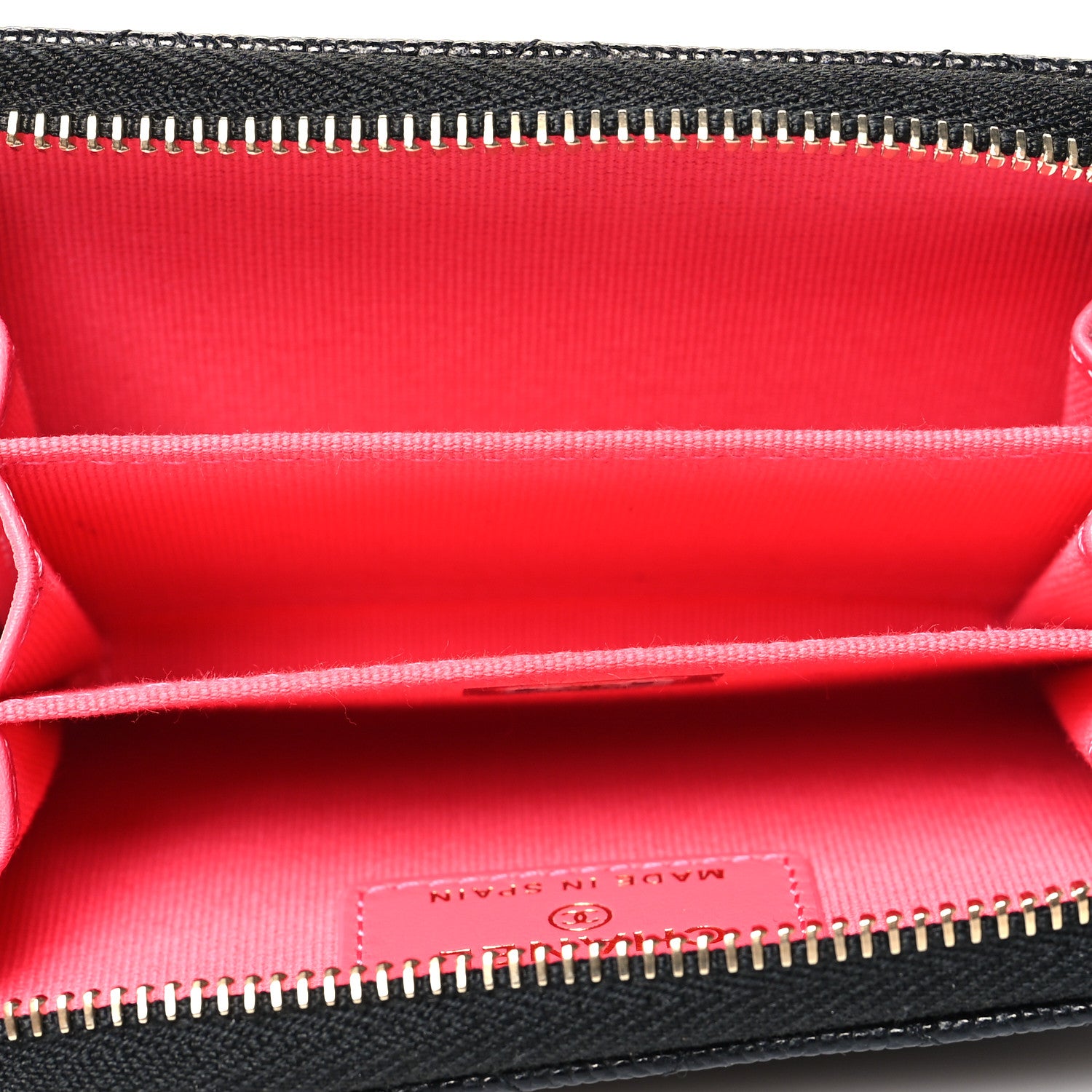 Chanel Caviar Quilted Perforated CC Zip Coin Purse Black 5 of 9