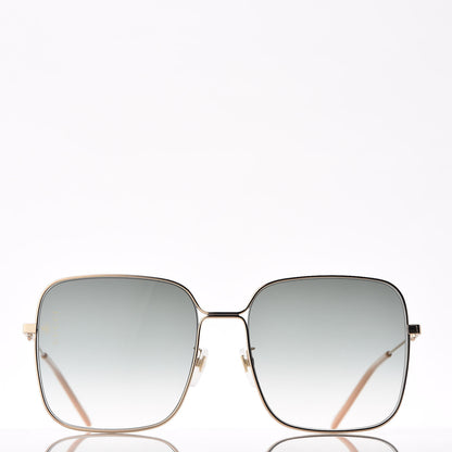 Gucci Metal Square Frame Sunglasses GG0443S Gold Grey 2 of 8