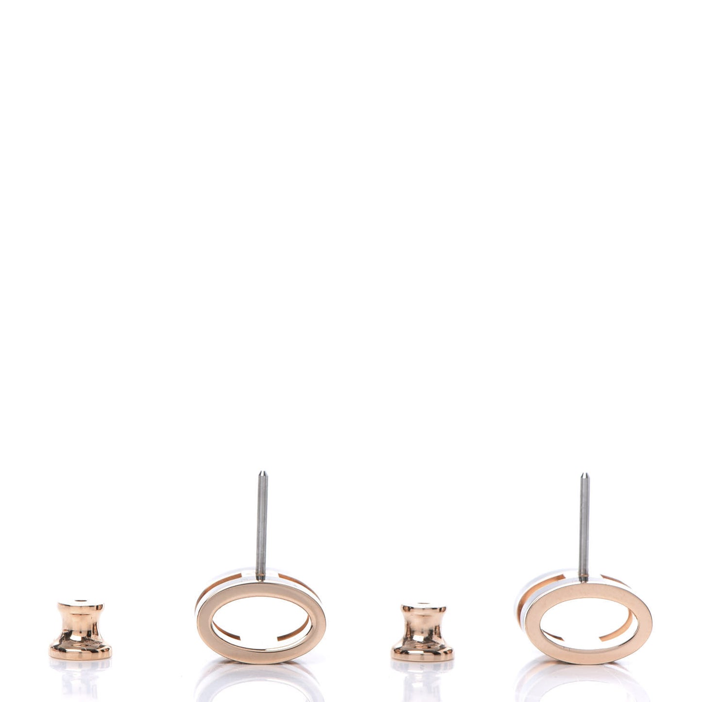 Gold Lacquered Pop H Earrings Black