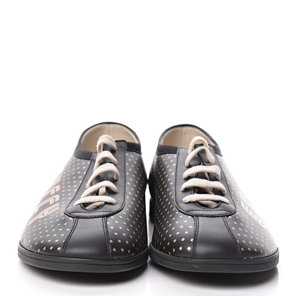 Gucci X SEGA Calfskin GUCCY Stars Mens Falacer Sneakers 10 Black 2 of 14
