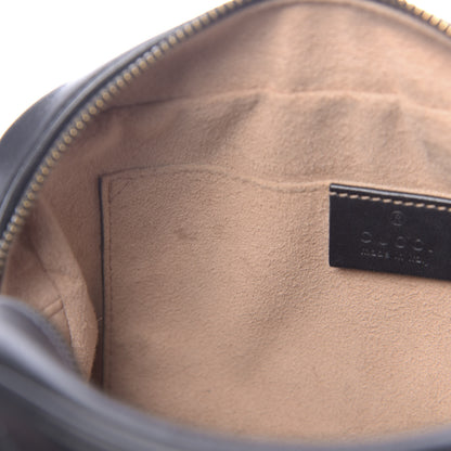 Gucci Calfskin Matelasse Small GG Marmont Chain Shoulder Bag Black 9 of 14
