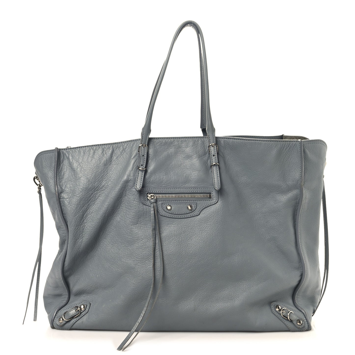 Veau Papier A4 Zip Around Tote Grey