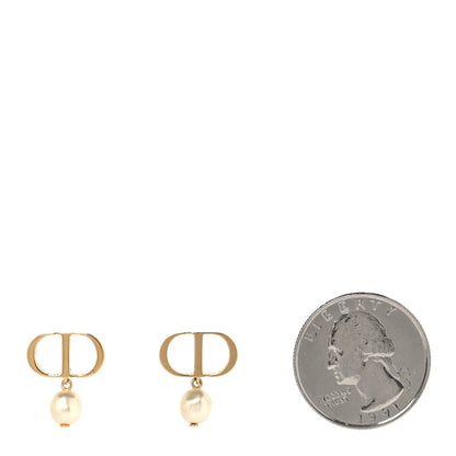 Christian Dior Pearl Petit CD Earrings Gold 2 of 5
