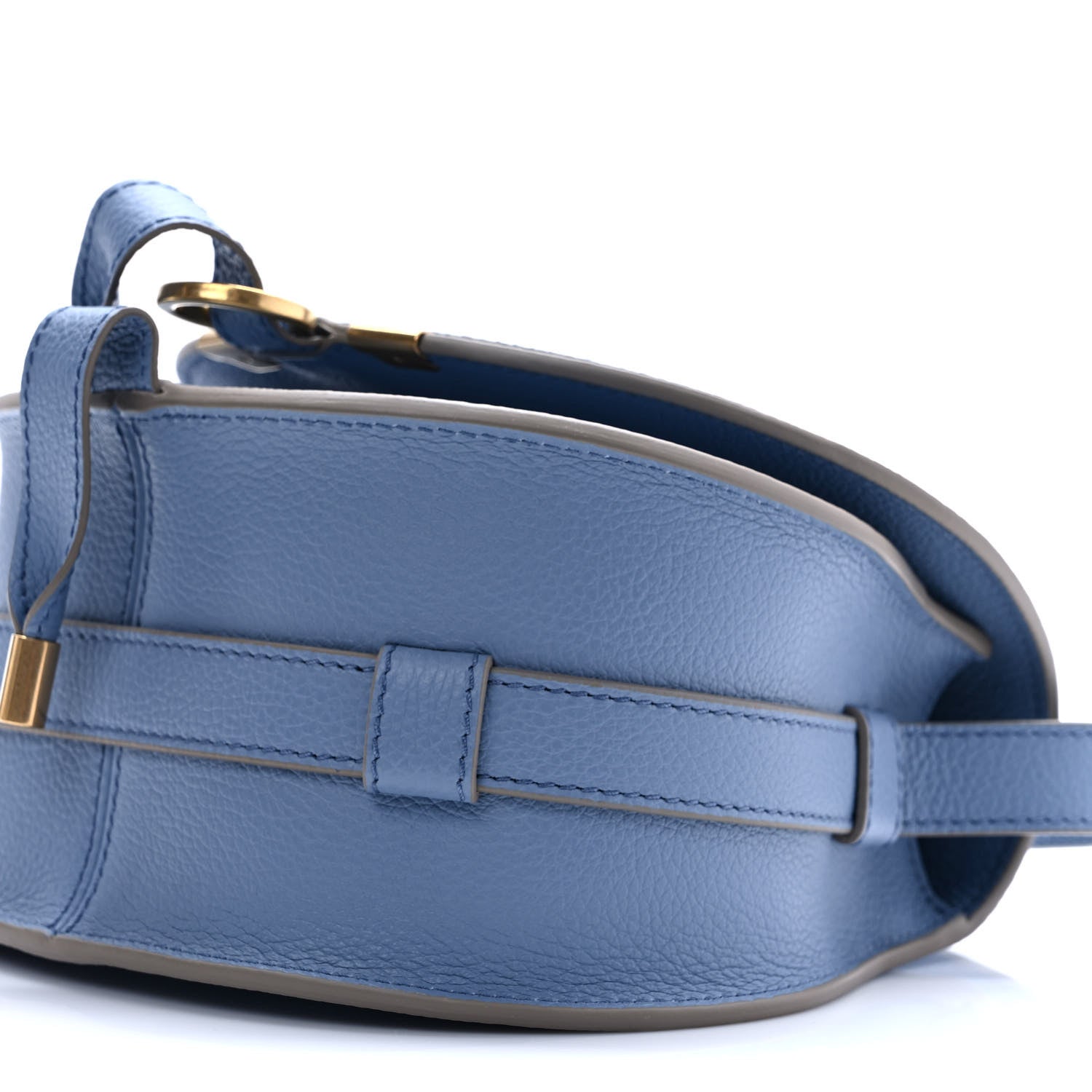 Chloe Grained Calfskin Small Marcie Saddle Bag Shady Cobalt 8 of 8