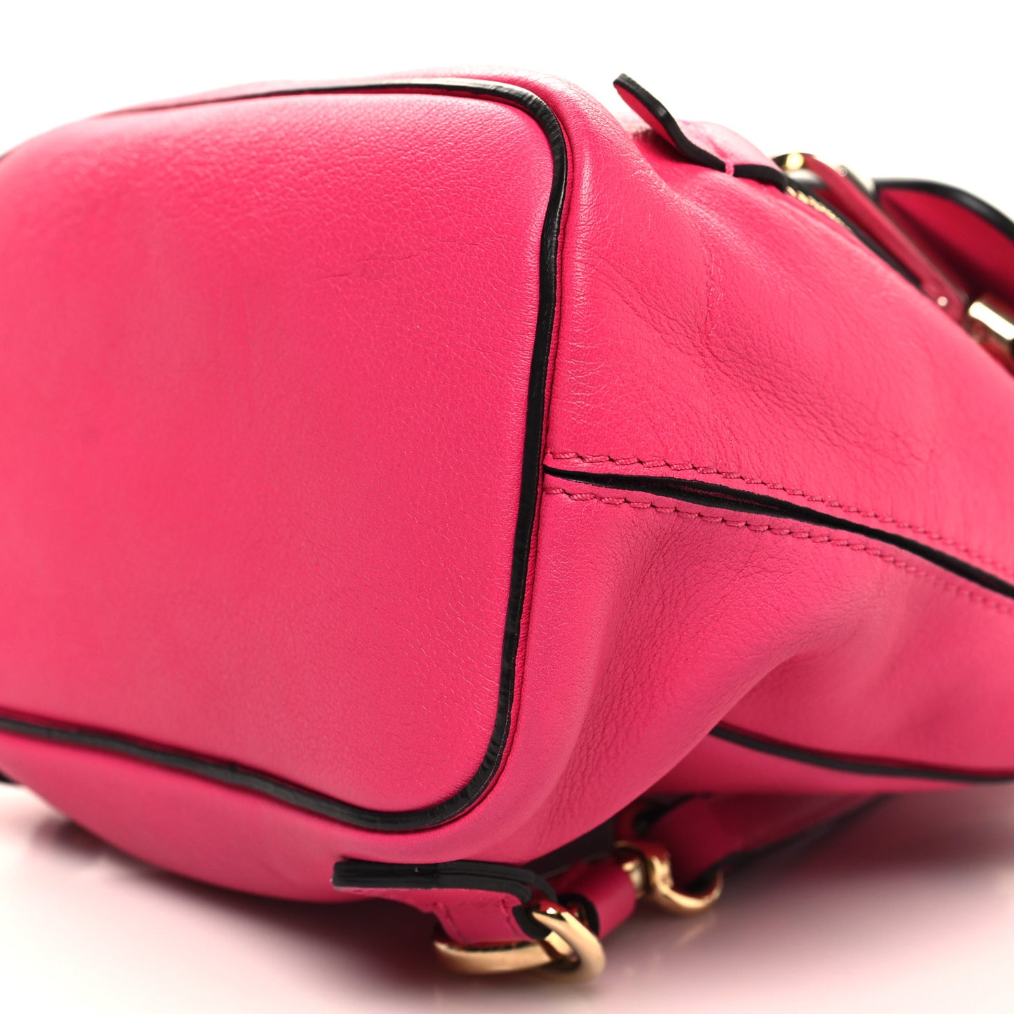 Suede Calfskin Mini Faye Backpack Fuchsia Rose