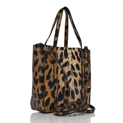 Balenciaga Calfskin Printed Leopard XXS Everyday Tote Beige White 2 of 8