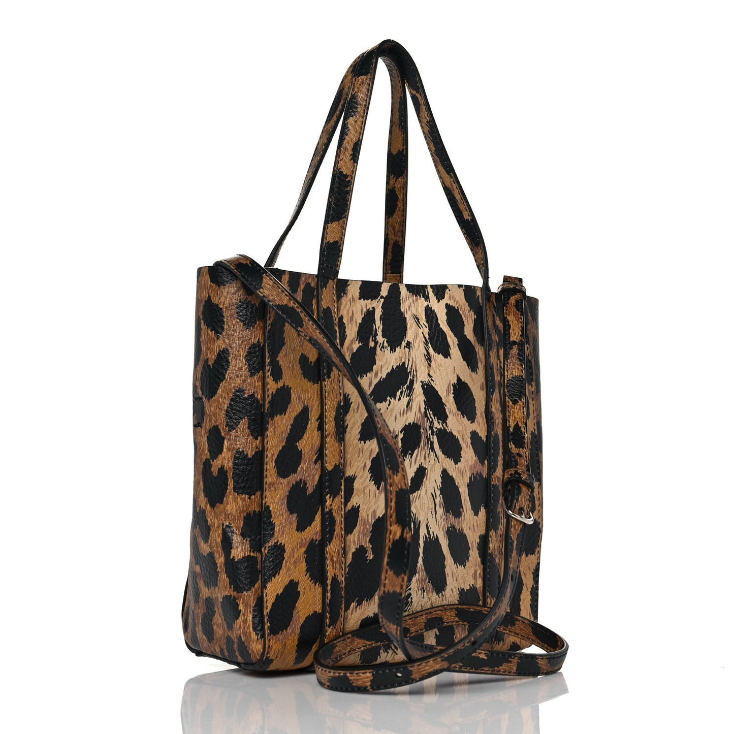 Calfskin Printed Leopard XXS Everyday Tote Beige White