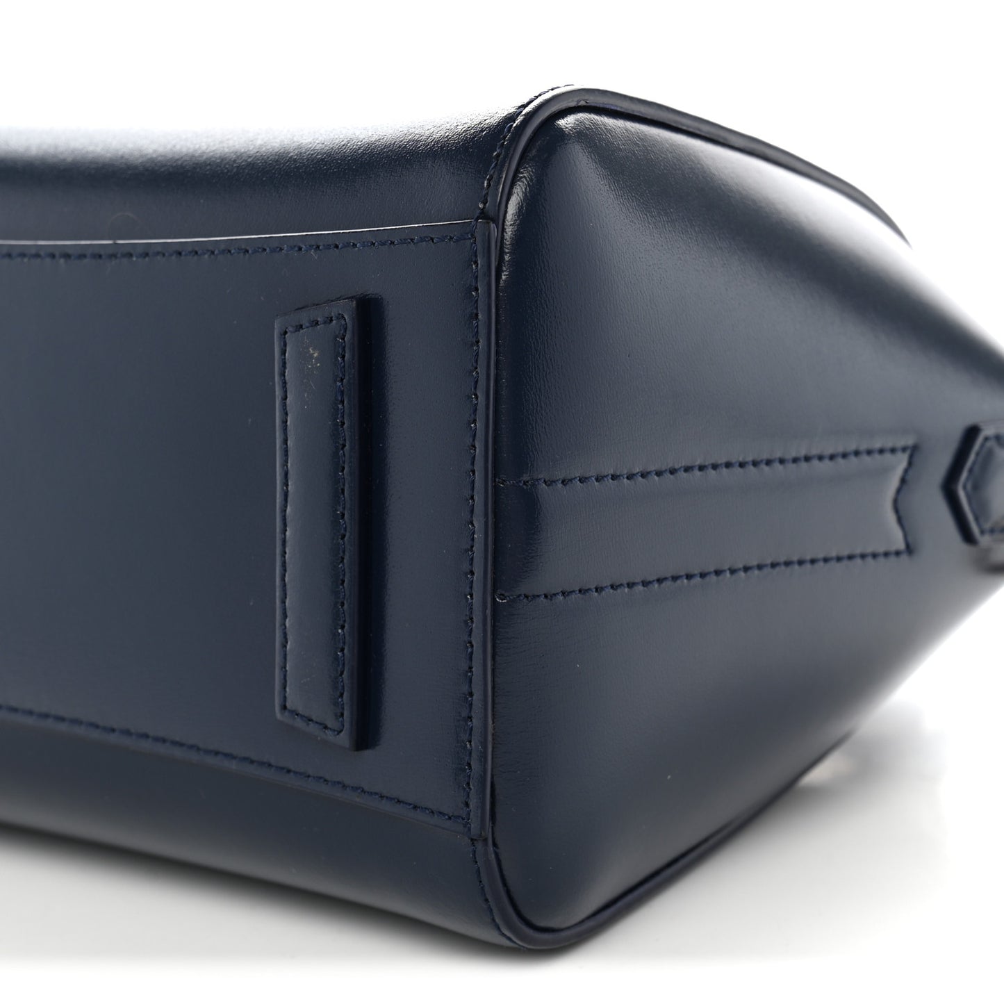 Shiny Lord Calfskin Mini Antigona Navy
