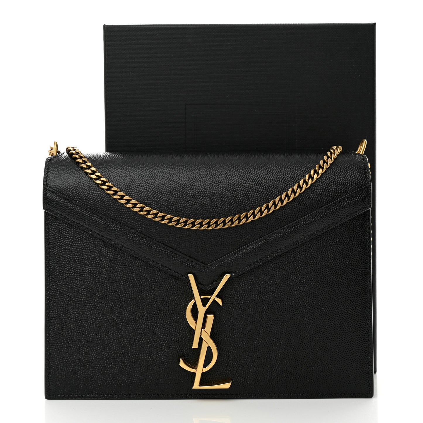 Grain De Poudre Monogram Cassandra Clasp Bag Black
