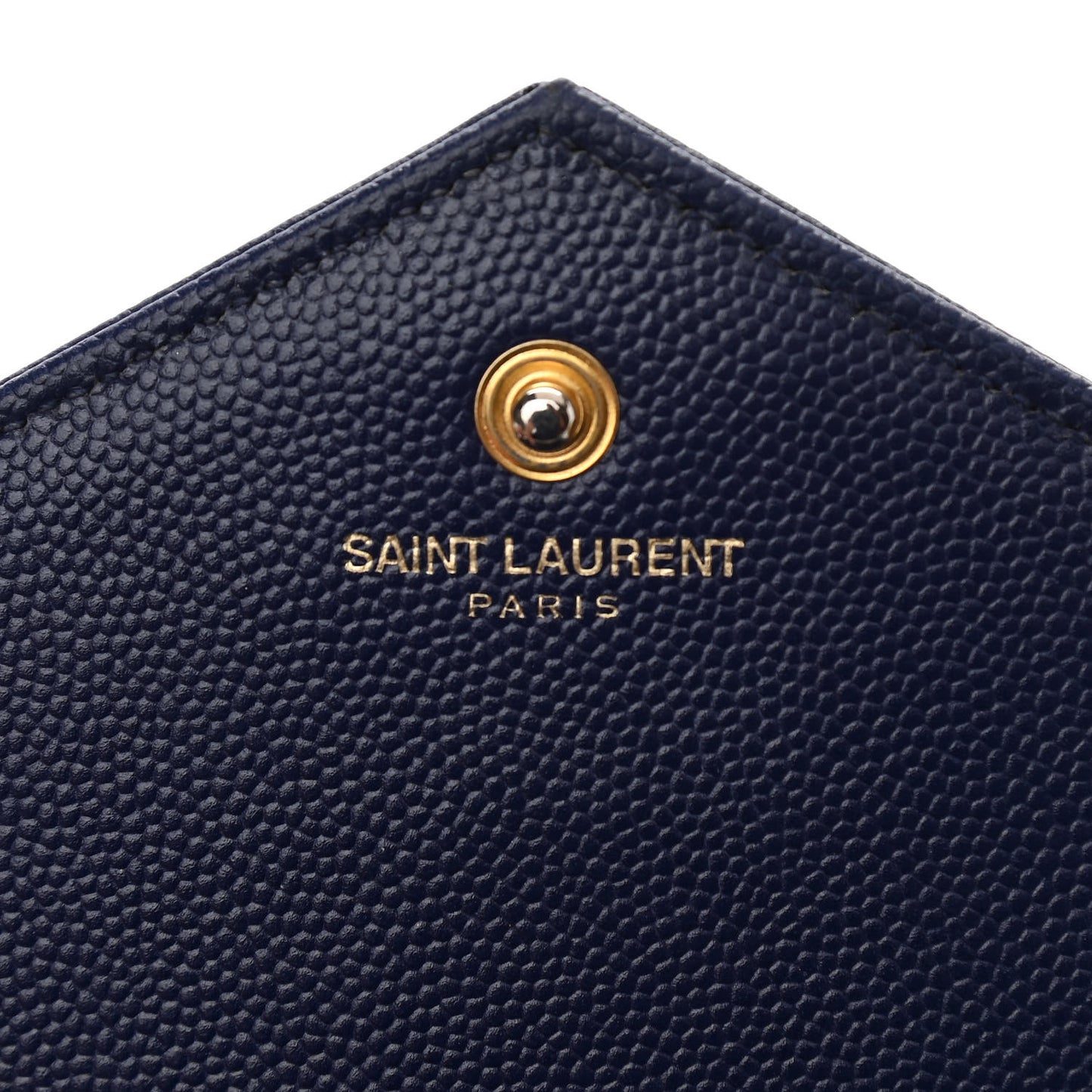 Grain De Poudre Matelasse Chevron Monogram Chain Wallet Navy