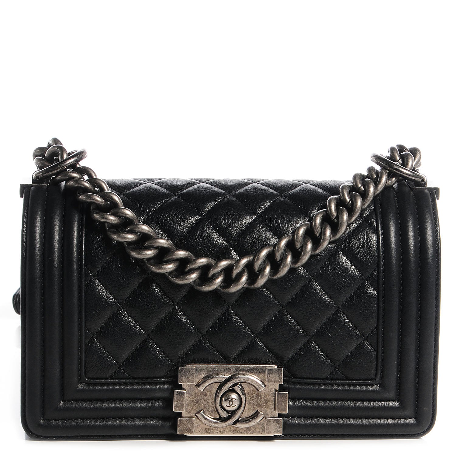 Chanel Calfskin Quilted Small Boy Flap Black 1 of 8