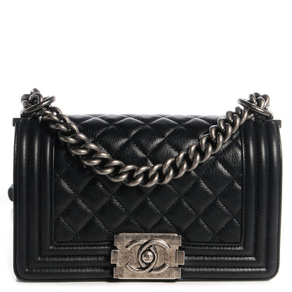 Chanel Calfskin Quilted Small Boy Flap Black 1 of 8