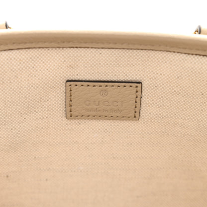 Gucci GG Supreme Monogram Textured Dollar Calfskin Mini Ophidia Shoulder Tote Bag Bag Beige Mystic White Oatmeal 7 of 11