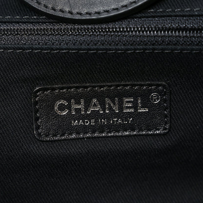 Chanel Shearling Large Deauville Tote Black 6 of 10